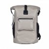 Sac à dos glacière gris waterproof 30L — fermeture roulée & poche frontale zippée