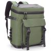 Sac à dos isotherme repas 30L — format vertical kaki, nombreux rangements