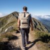 expo Sac à dos glacière gris waterproof 30L — fermeture roulée & poche frontale zippée